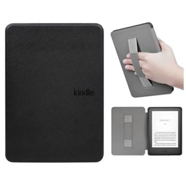 Imagem de Capa Para Kindle Paperwhite 12ª Geração 7” (SA569P e SA568B) e Kindle Colorsoft 1ª Geração (SA58CB e SA59CP) – Auto Hibernação – Fechamento Magnético – Leve e Com Alça de Suporte (Preto)