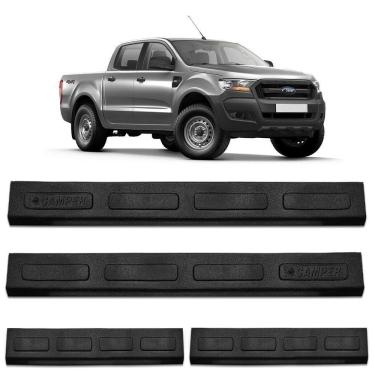 Imagem de Jogo De Soleira Porta Ranger Cd 2013 A 2023 Injetada Preta