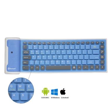 Imagem de Teclado de computador Bluetooth ergonômico ergonômico dobrável Qwert mini para pc ipad Teclados (vermelho)