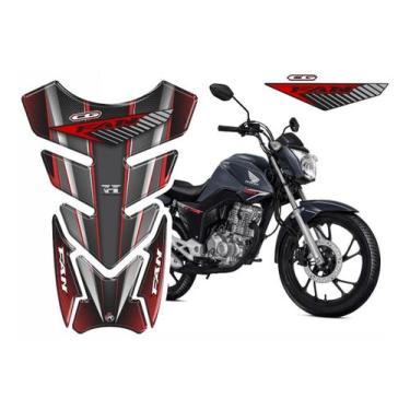 Imagem de Adesivo Resinado Protetor De Tanque Cg Fan 150 E 160 Red - Resitank