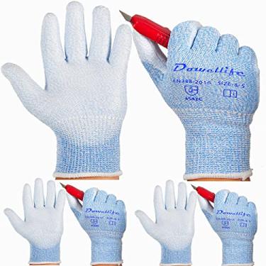 Imagem de (X-Large) - Dowellife Cut Resistant Gloves Food Grade Level 5 Protection, Safety Kitchen Cuts Gloves for Oyster Shucking, Fish Fillet Processing, Mandolin Slicing, Meat Cutting and Wood Carving. (X-Large)