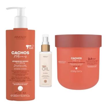 Imagem de Arvensis Vegan Professional, Kit Cachos Ativador, Óleo Tec Oil e Máscara 2x1 Arvensis