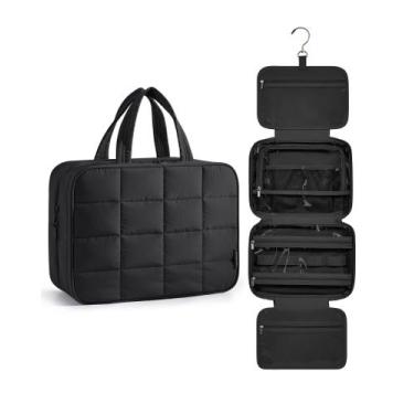 Imagem de Bolsa de higiene pessoal BAGSMART Travel com organizador de joias pret
