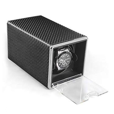 Imagem de Caixa giratória enroladora de relógio - Mini caixa de enrolamento automático de relógio 1+0, agitador, motor, rotador, toca-discos, caixa de armazenamento de relógio, silenciosa e bem operada (Ca