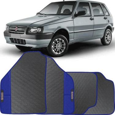 Imagem de Lindo jogo tapete carro automotivo azul fiat uno quadrado 1989 a 2010 