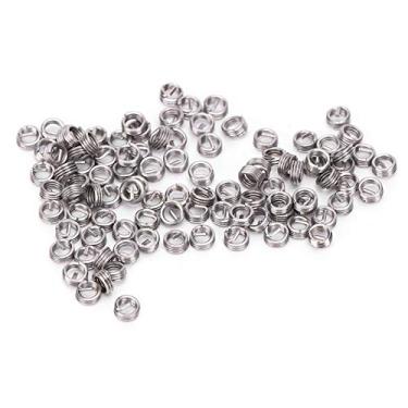 Imagem de Porca de Inserção de Rosca, 100 Peças de Soquetes de Inserção de Rosca, Inserções de Rosca de Fio Kit de Inserção de Reparo de Rosca 304 Fixadores para Reparo, Inserções de