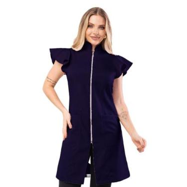 Imagem de Jaleco Feminino Zíper Acinturado Manga Curta Em Oxford Mag - Supply Pr