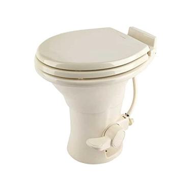 Imagem de Dometic Vaso sanitário padrão 310 – forma oblonga, leve e eficiente nivelado com PowerFlush aprimorado por pressão e tampa de assento de fechamento lento – perfeito para trailers modernos