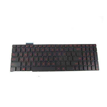 Imagem de Abakoo Novo teclado compatível com Asus G551 GL551 GL551J GL552 ROG GL752 GL752V G771 ZX50 com retroiluminação vermelha EUA