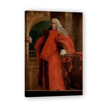 Imagem de Impressão em tela Retrato do Procurador Dolfin Giovanni Battista Tiepolo – Obra-prima rococó barroca, pintura escolar de Veneza, pintura a óleo decorativa para galeria doméstica 60 x 90 cm