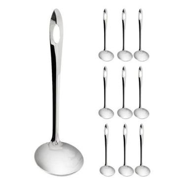 Imagem de 9 Conchas De Molho Em Aço Inox 22cm Gourmet Mix
