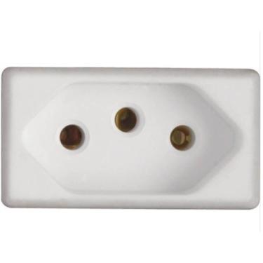 Imagem de Tomada 2P+T 20 Ampères 250 Volts Baixa Branco - 57115038 - TRAMONTINA