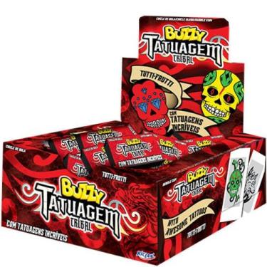 Imagem de Chicle Buzzy Tattoo Tutti Frutti 90un - RICLAN