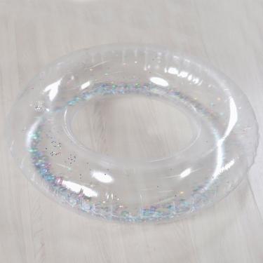Imagem de Boia Redonda Glitter Infantil 80cm Prata