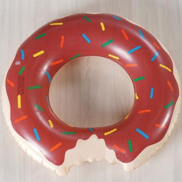 Imagem de Boia Redonda Donuts Infantil 80cm Bordô