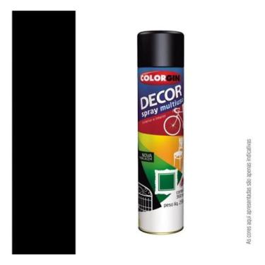 Imagem de Kit 3 Un Tinta Spray Decor 360ml - Preto Fosco - Colorgin