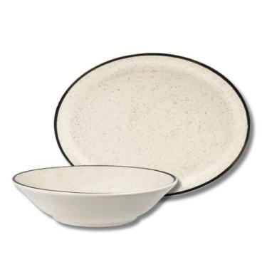 Imagem de Conjunto Travessa E Saladeira 2 Peças Oxford Unni Brisa Areia