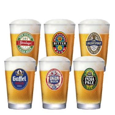 Imagem de Jogo De Copos Caldereta Rótulo para Cerveja 350ml 6pcs Ruvolo