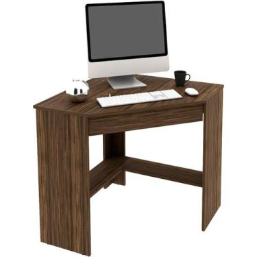 Imagem de Mesa Escrivaninha de Canto para Escritório 1 Gaveta - Tecnomobili, Nog
