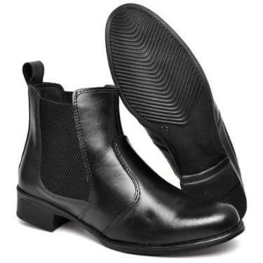 Imagem de Bota Feminina Coturno Cano Médio Ajuste em Elástico Lateral Calce Fácil PB202-Feminino