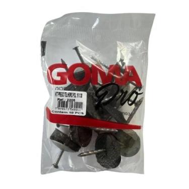 Imagem de Kit Prego Telheiro Polido Ardox Goma 18x30 10 Peças