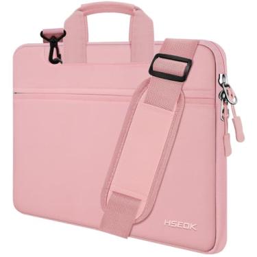 Imagem de Bolsa de ombro para laptop Hseok 13 13,3 13,5 polegadas para a maioria dos notebooks de 13" a 13,5 polegadas, rosa, 17.3 inch