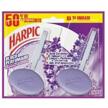 Imagem de Bloco sanitário sólido harpic 26g lavanda com 50 desc na segunda unida