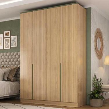 Imagem de Guarda Roupa 160cm 4 Portas c/ Prateleiras e Nichos 100% MDF - Mambel 