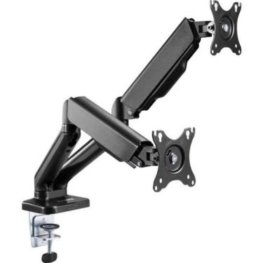 Imagem de Suporte Articulado Para Dois Monitores Com Pistão A Gás Fortrek Fk 441s 17"-32".
