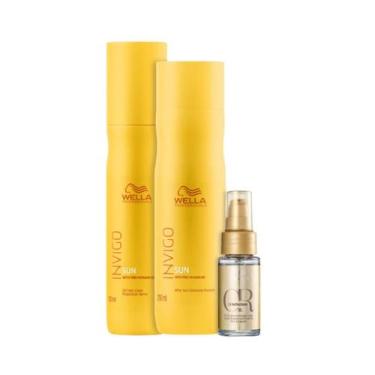 Imagem de Wella Sun Sh 250ml + Leave-in 150ml + Oleo 30ml - Wella profissional