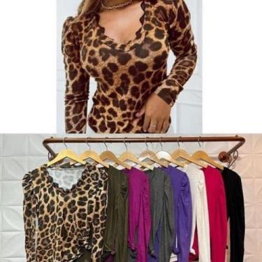 Imagem de Blusa manga longa podrinha manga princesa bufante feminina - Filó Moda