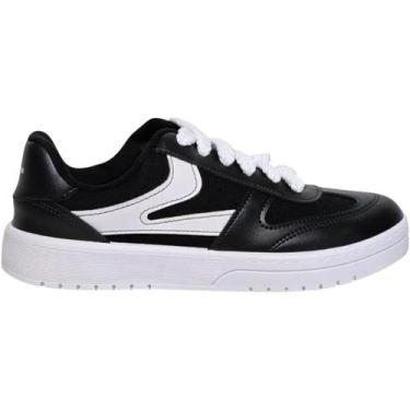 Imagem de Tênis Moleca Feminino Casual Confortável Original, Preto branco, 36