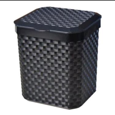 Imagem de Lixeira de pia rattan com tampa - ARQPLAST