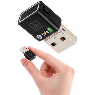 Imagem de AUTHENTREND Chave de segurança ATKey.Pro USB para Windows Hello, Azure AD, FIDO U2F, Autenticação FIDO2, Integração Broadcom Bio-Safe - Use com Windows, Mac, Chromebook, Linux (USB Tipo-A)