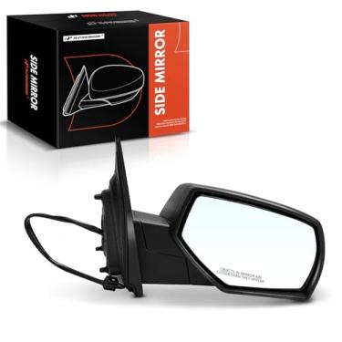 Imagem de A-Premium Espelho retrovisor traseiro externo preto dobrável manual do passageiro - Compatível com Chevrolet Silverado 1500, Silverado 2500/3500 HD e GMC Sierra 1500, Sierra 3500 HD