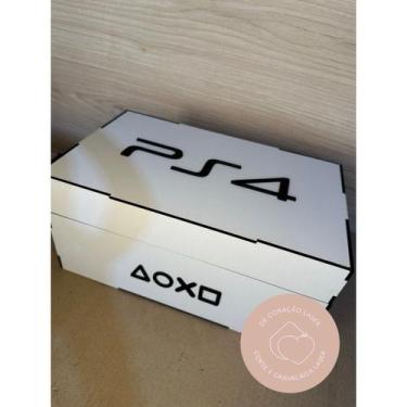 Imagem de Porta jogos para Ps3 Ps4 Ps5 (Branco) - Mdf branco 6mm - NoBrand