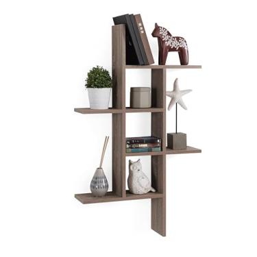 Imagem de Danya B. Cantilever Cubby Prateleira decorativa moderna para montagem na parede – horizontal ou vertical (carvalho)