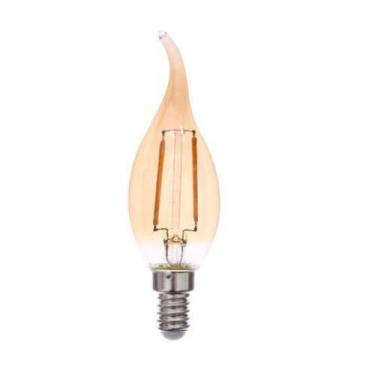 Imagem de Lampada Filamento Vela LED 2W Ambar 2200k Retro E14 220v alz71 - Acend