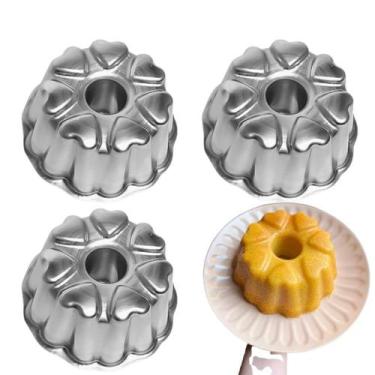 Imagem de Kit 03 Forma Decorada Para Bolo Pudim Coração 18cm - CAPARROZ