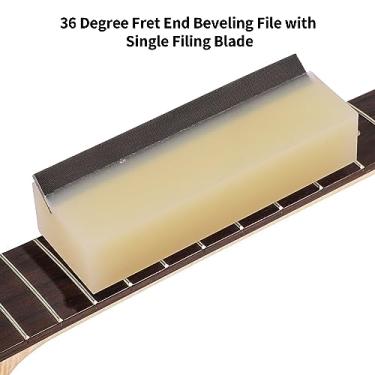 Imagem de lyrlody Lima de Chanfro de Traste Profissional 36° 45° 90° para Guitarra Baixo Afiação de Trastes Com Lâmina de Metal para (36 graus e arquivo único)