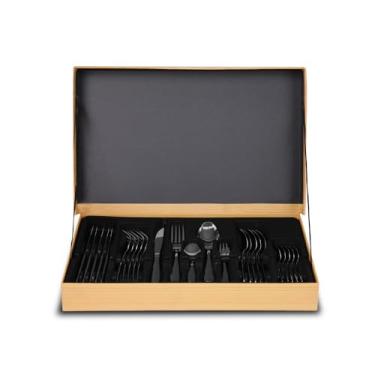 Imagem de Euro Home - Faqeiro Em Aço Inox Estojo Decor Bambu 30 pc - Strauss Flat - FQM30F