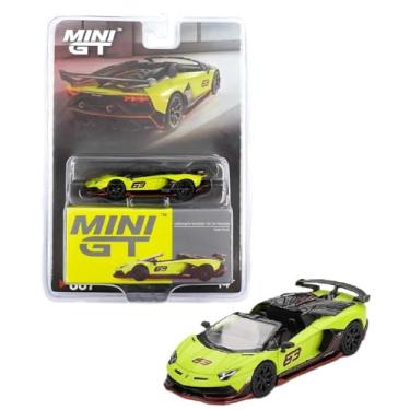 Imagem de Diecast Model Car Compatible with Mini GT 1:64 Lamborghini Aventador SVJ 63 Roadster Verde Shock Limited Edition MGT00887