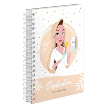 Imagem de Agenda Comercial 2026 Personalizada Capa Dura Depiladora Loira Cores (Nude)