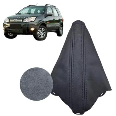 Imagem de Forro Coifa Couro Legitimo Alavanca Freio De Mão Compatível Com Eco Sport 2002 2003 2004 2005 2006 2007 2008 2009 2010 2011 2012