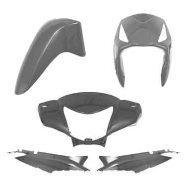 Imagem de Kit Carenagem Moto Honda Biz 125 KS ES 2006 a 2010 4 Peças Cromo Forte