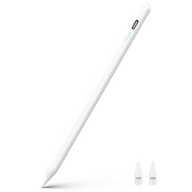Imagem de Lanteso Stylus Pencil para iPad 2018-2025, sensibilidade de inclinação, rejeição da palma, compatível com iPad 6, 7, 8, 9, 10, 11, mini, 5, 6, 7, Pro 11/12,9/33.0 cm, Air 3/4/5th/M2&3, branco