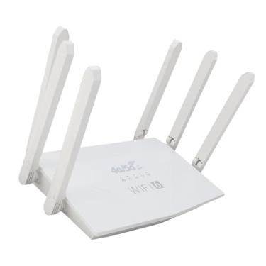 Imagem de Luocute WiFi6 Wireless Router, 5G 4G LTE Wireless Internet Router Com Slot de Cartão SIM 6 Antenas de 300 Mbps Speed ​​até 32 Dispositivos 300㎡ Cobertura Com Firewall Embutido para