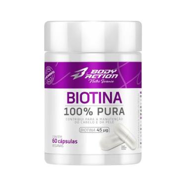 Imagem de Biotina 100% Pura 45mcg 60 Caps Bodyaction, Nutri Science
