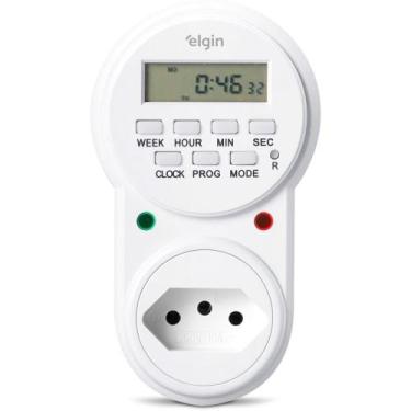 Imagem de Timer Temporizador Digital 10A 2P+T com Programação Automática - ELGIN