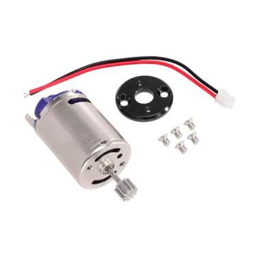 Imagem de Milageto Motor potente para carro RC com suporte e engrenagem 10T escovada 370 para MN78 MN99S 1/16 C24 C34 modelo de hobby modificado RC Crawler, Base Preta